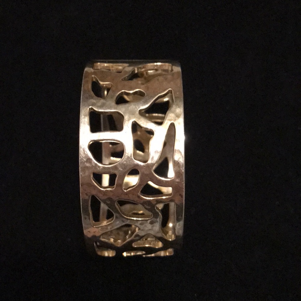 Hammered Gold Cuff Bracelet